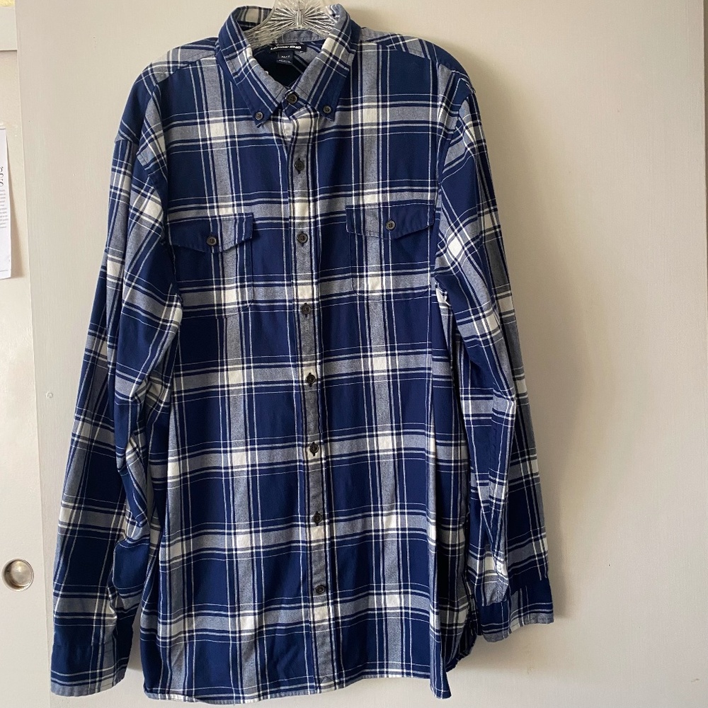 Lands End Men’s Traditional Plaid Flannel Shirt